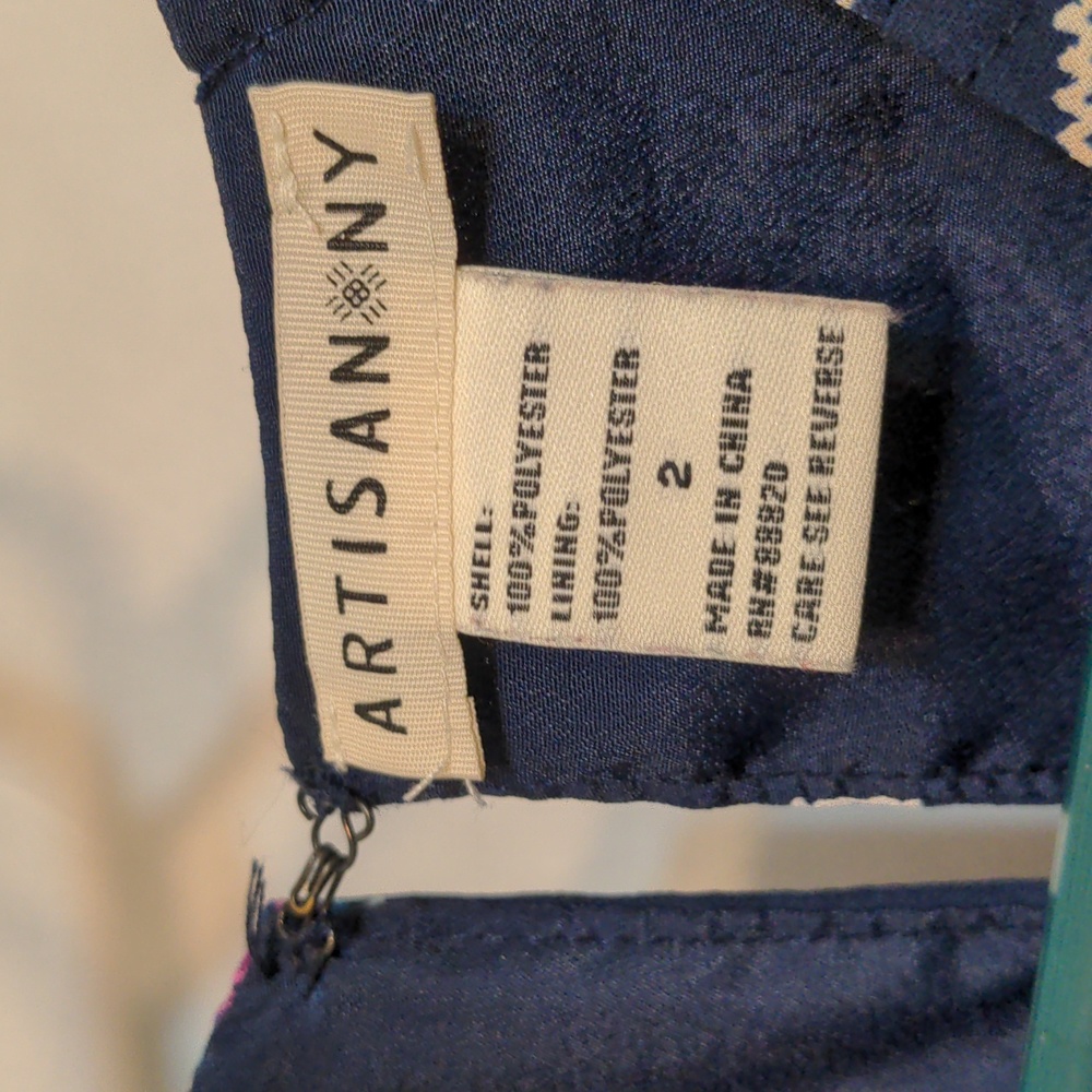 Artisan NY blue sleeveless sheath dress size small - Picture 2 of 6